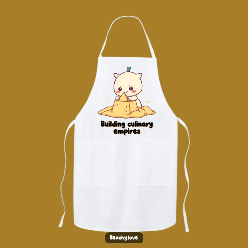 Funny Kawaii Sandcastle Apron - Hilarious Kitchen Fun for Builders!