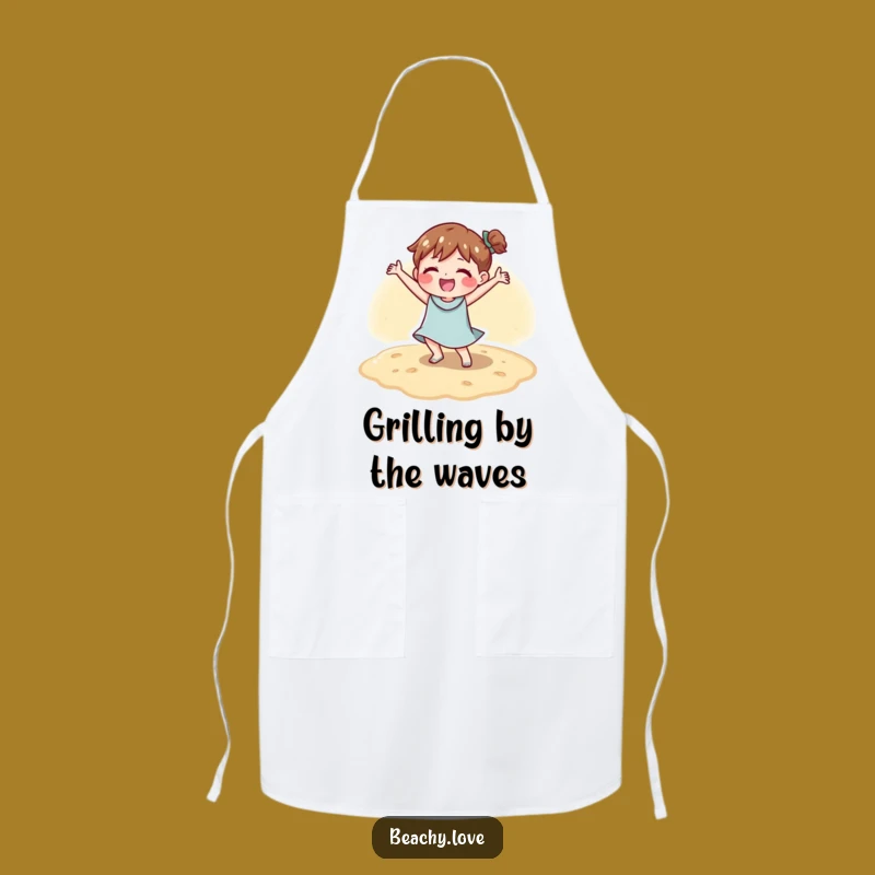 Funny Happy Sand Dancer Apron - Cook with Beachy Joy