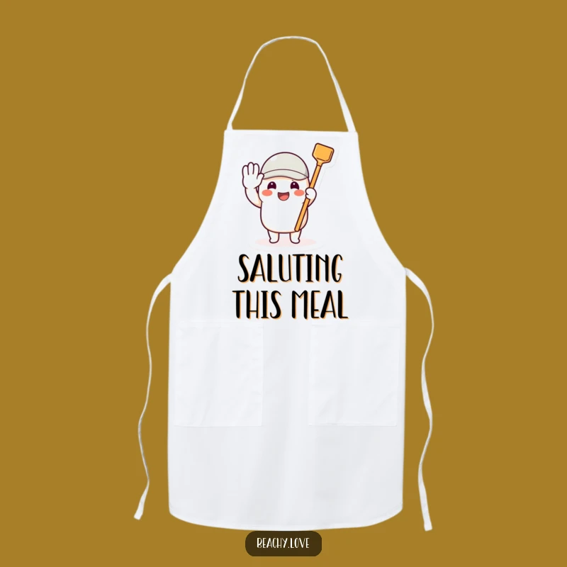 Funny Toy Shovel Apron: Beaming Character Kitchen Salute Gift