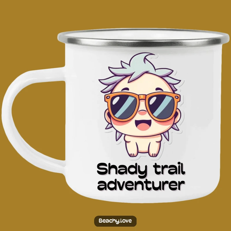 Funny Kawaii Cool Dude Camping Mug: Smiling Character for Outdoor Fun Gift