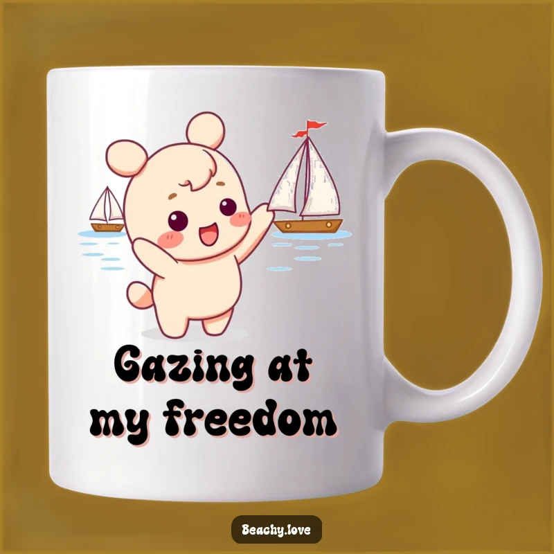Funny Kawaii Sailboat Mug - Hilarious Adventure Awaits Humor!