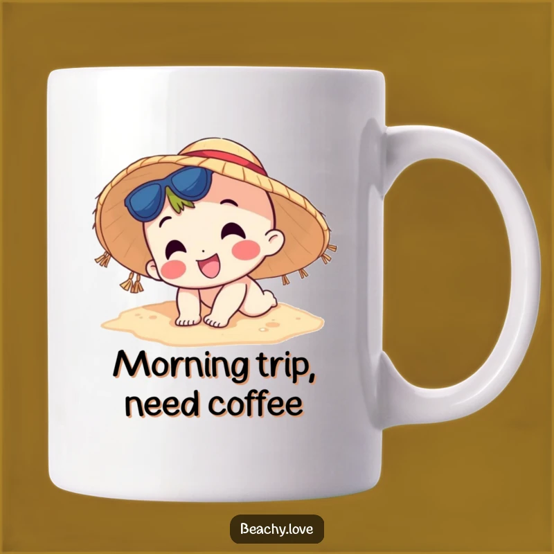 Funny Tripping Character Mug - Hilarious Sun Hat Beach Gag Gift