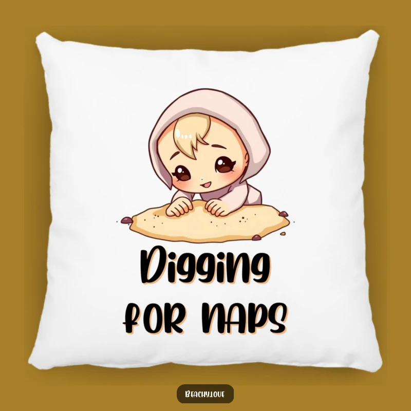 Funny Digging Character Pillow - Curious Explorer Comfort