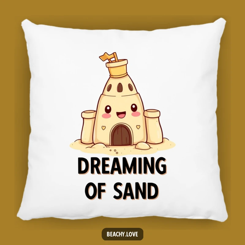 Funny Sandcastle Pillow: Cozy Comfort and Hilarious Beach Decor Gift