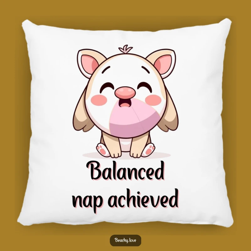 Funny Kawaii Beach Ball Nose Pillow: Cozy Surprised Character for a Soft Gift