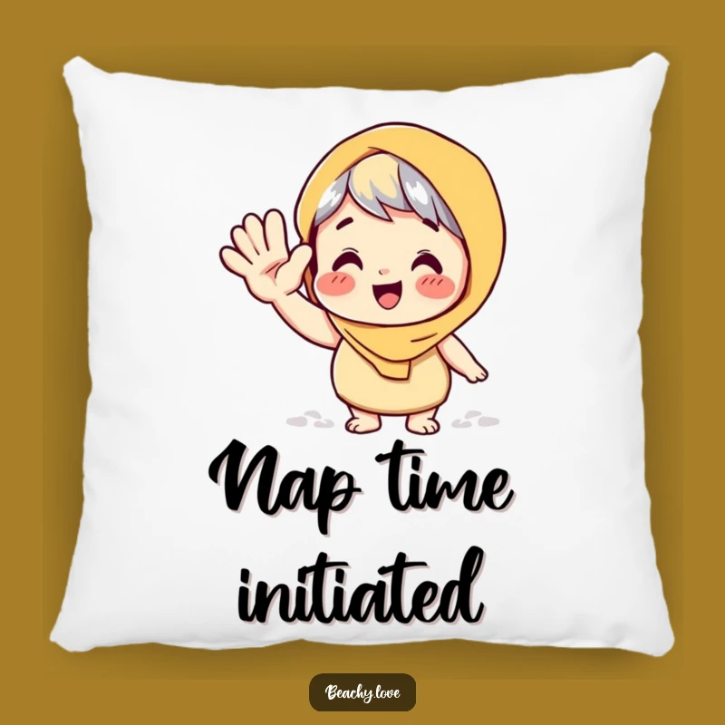 Funny Sandy Wave Pillow: Cozy Up with Hilarious Beach Comfort