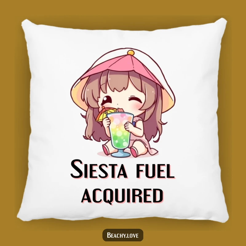 Funny Sip Pillow: Cozy Up with Hilarious Tropical Comfort