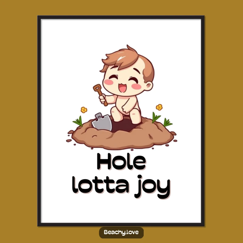 Funny Digging Excitement Digital Art - Instant Enthusiasm for Your Walls