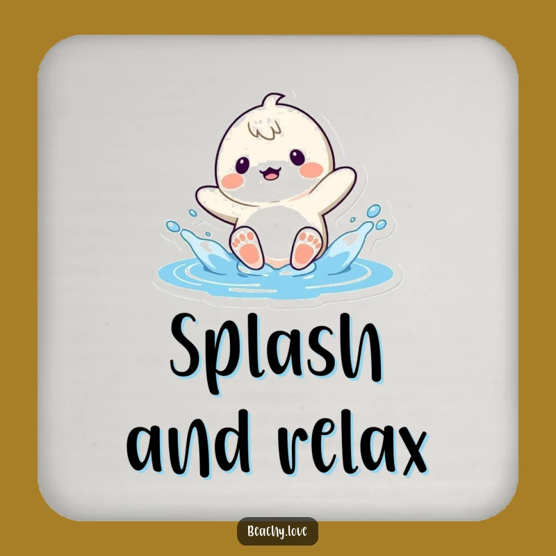 Funny Kawaii Splash Coasters - Protect Tables with Playful Humor!