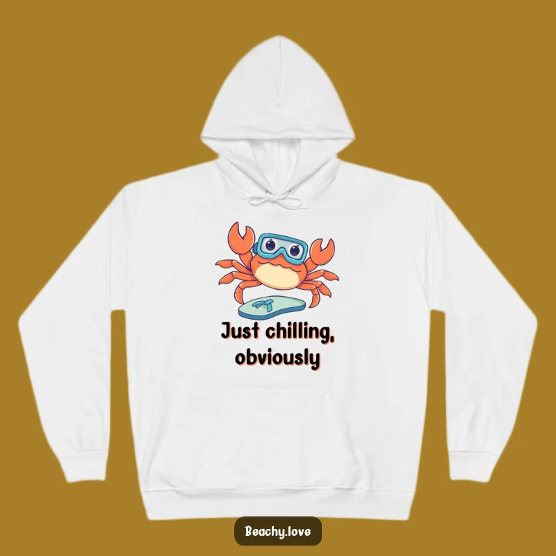 Funny Crab Hoodie - Snorkel Vacation Style, Cozy Beach Sweatshirt Gift