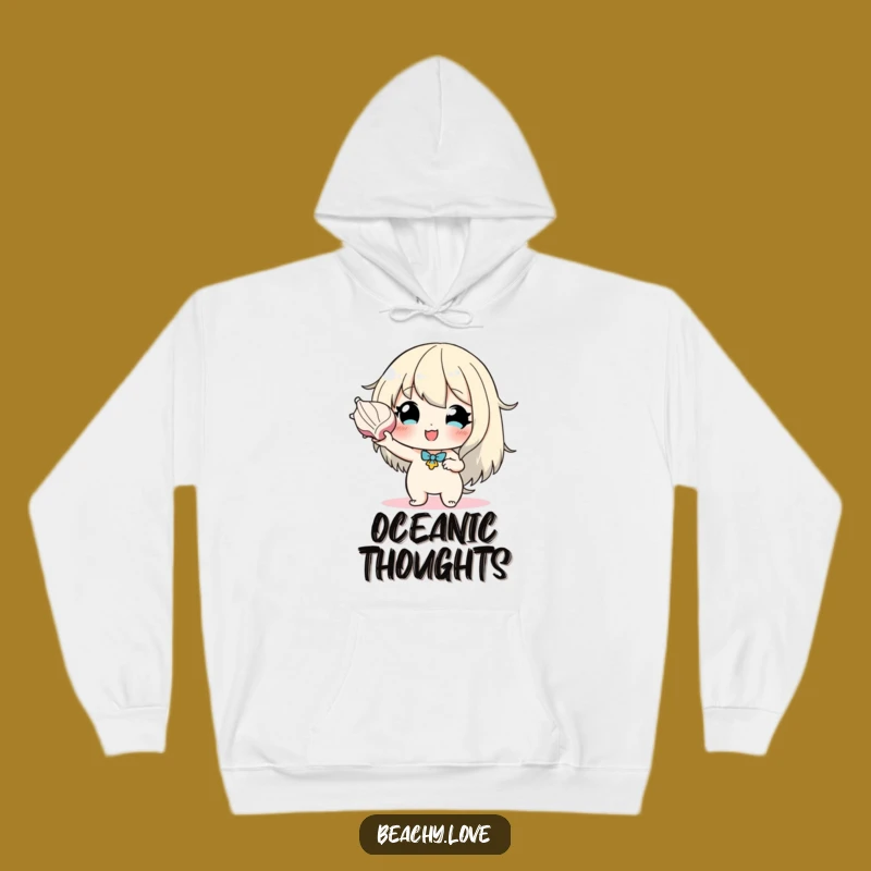 Funny Seashell Listener Hoodie - Hopeful Character Cozy Gift