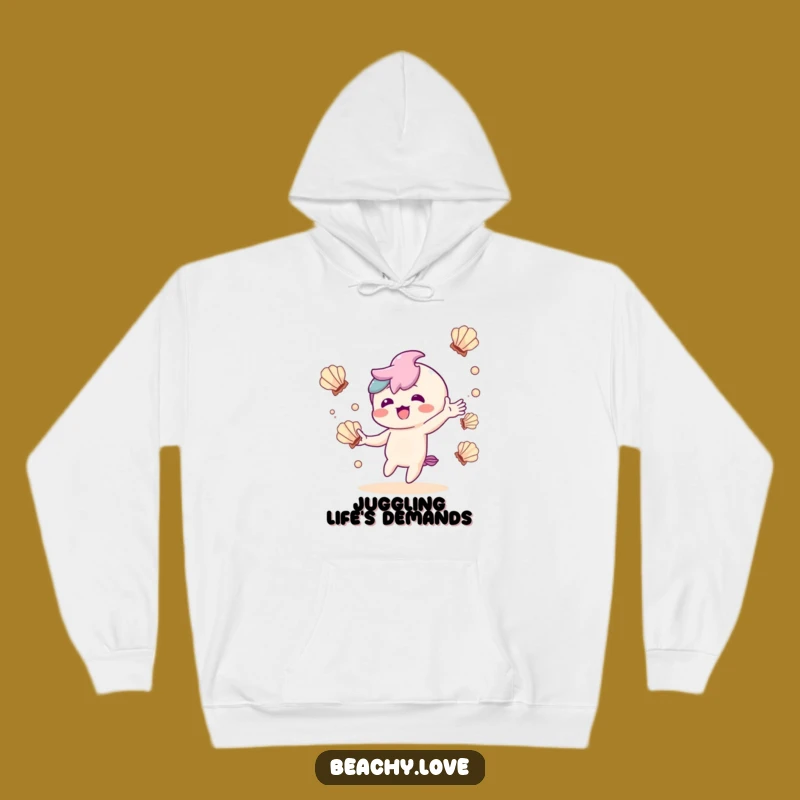 Funny Kawaii Juggler Hoodie: Cozy Delighted Character for a Warm Gift