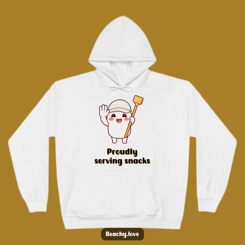 Funny Toy Shovel Hoodie: Beaming Character Cozy Salute Gift