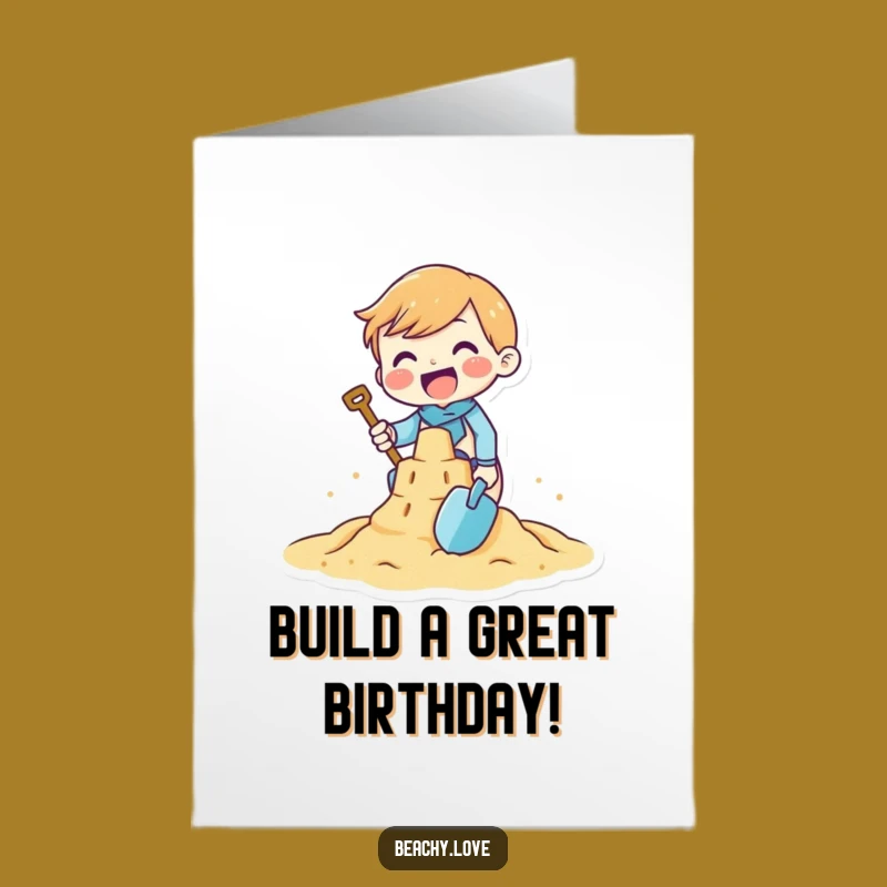 Free Printable Beach Birthday Card Funny Downloadable Gift for Kids