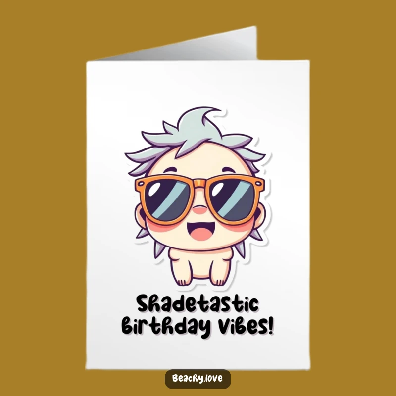 Free Printable Kawaii Sunglasses Birthday Card - Cool & Funny DIY Gift