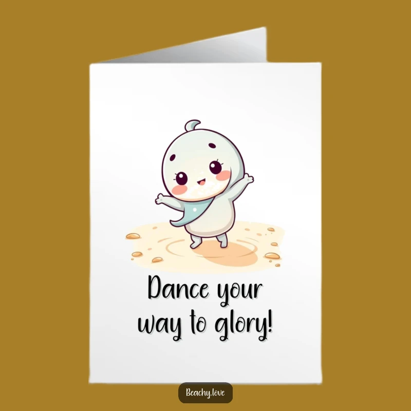 Free Printable Congrats Card: Funny Kawaii Celebration Dance Downloadable