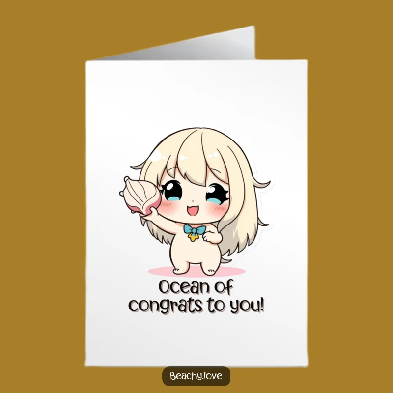 Free Printable Congrats Card: Seashell Dreams, Hilarious Downloadable Celebration!