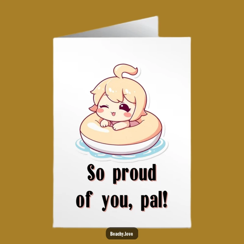 Funny Free Printable Congrats Card: Kawaii Winker Floats - Celebrate Happily!