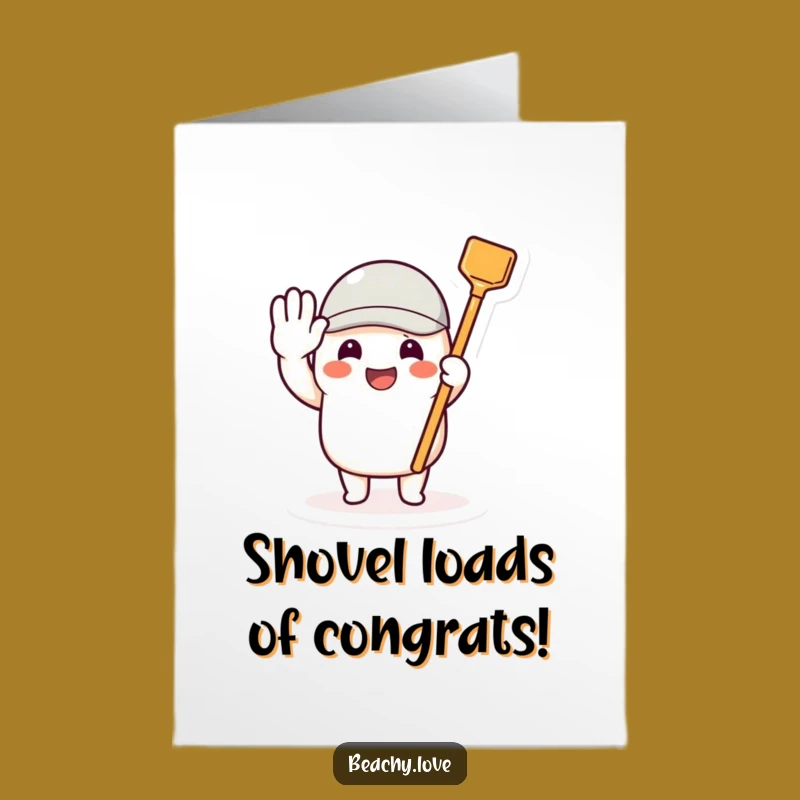 Free Printable Congrats Card: Saluting Character Funny Downloadable Gift