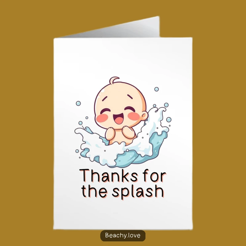 Thank You Card: Free Printable Kawaii Giggles - Grateful & Splashy!