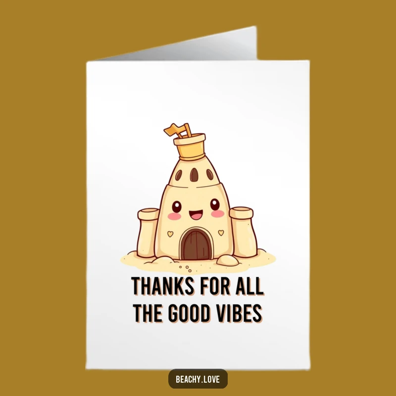 Free Printable Thank You Card: Sandcastle Says Thanks in Style! Print at home.