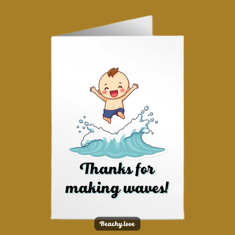 Free Printable Thank You Card: Funny Splash Figure Grateful, Hilarious Downloadable Appreciation Gift