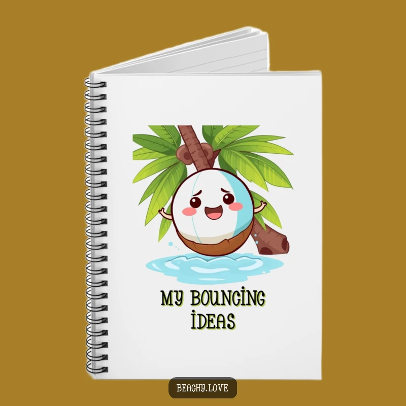 Funny Beach Ball Coconut Notebook: Journal Your Tropical Adventures Gift