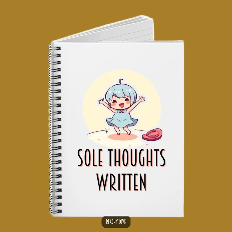 Funny Dancing Flip-Flop Notebook - Cheerful Character Journal for Ideas