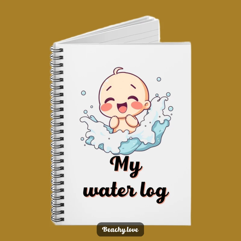 Funny Kawaii Giggling Waves Notebook - Jot Down Joyful Ideas