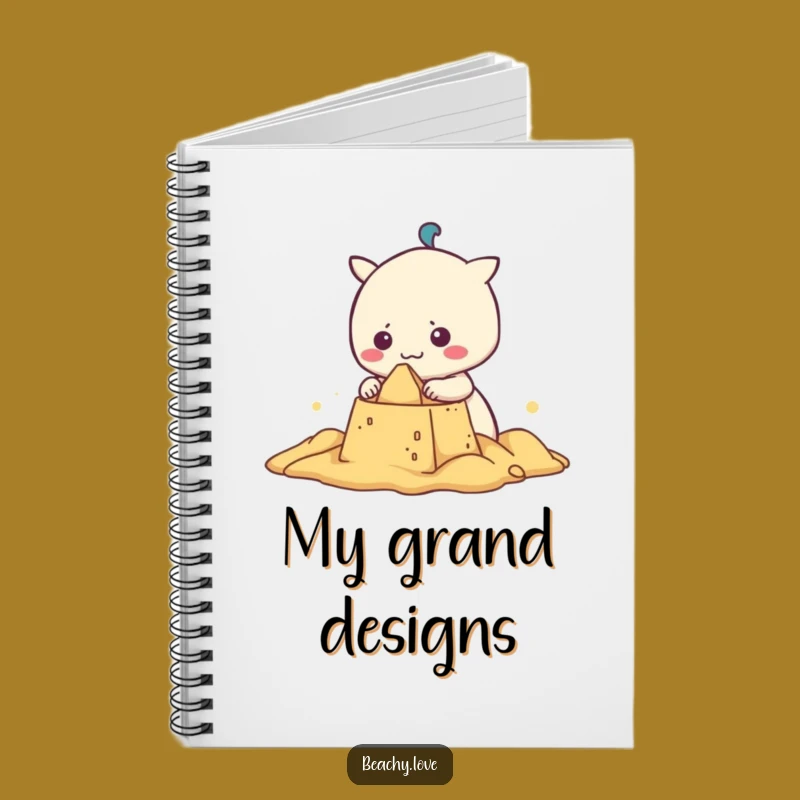 Funny Kawaii Sandcastle Notebook - Jot Down Laughs & Ideas!