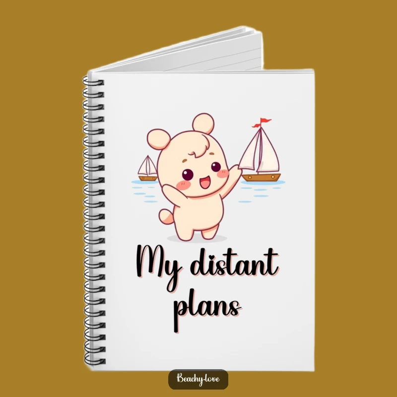 Funny Kawaii Sailboat Notebook - Jot Down Your Adventures!