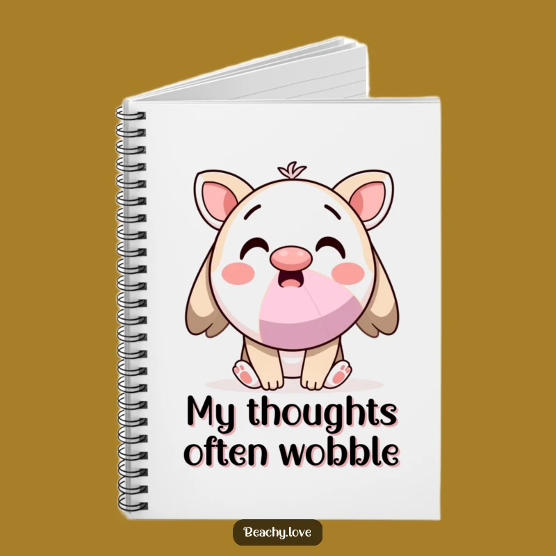Funny Kawaii Beach Ball Nose Notebook: Surprised Character for Creative Notes Gift