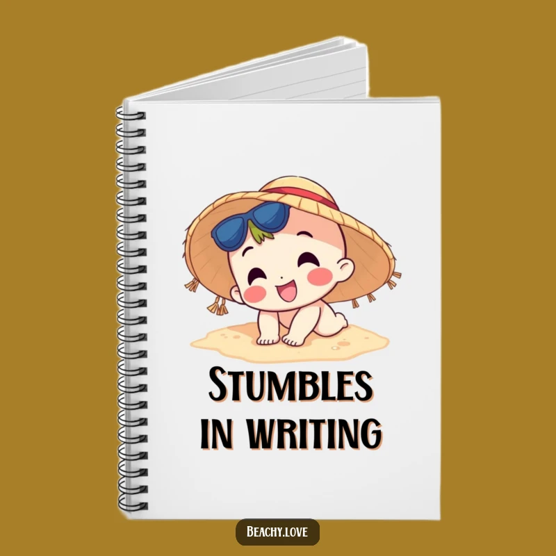 Funny Tripping Character Notebook - Hilarious Beach Gag Journal