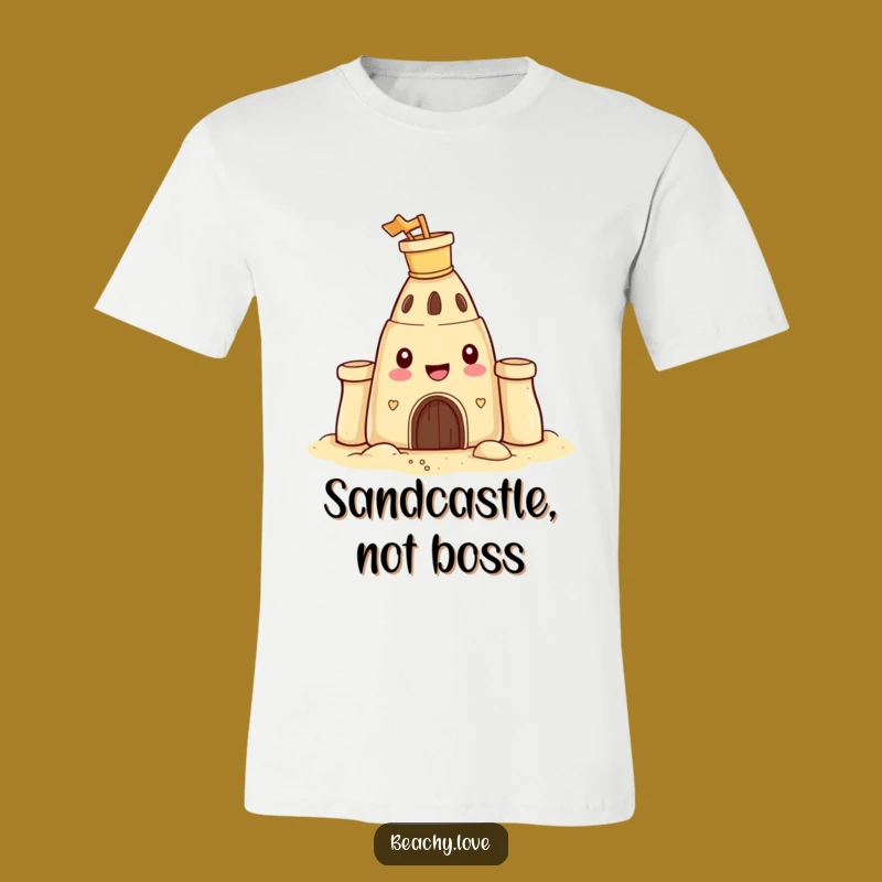 Funny Sandcastle Builder T-Shirt: Cheerful Beach Apparel and Unique Gift