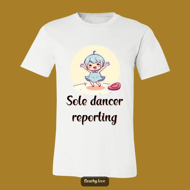 Funny Dancing Flip-Flop T-Shirt - Cheerful Character Beach Party Tee