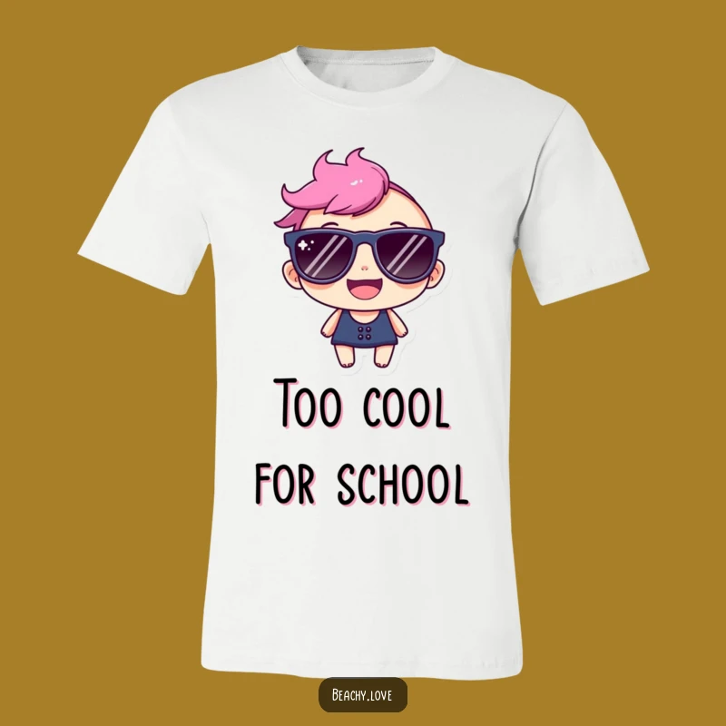 Funny Sunglasses T-Shirt: Happy Character's Bright Smile Tee