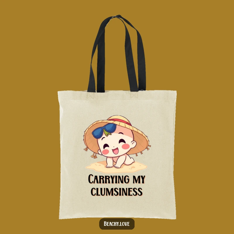 Funny Tripping Character Tote Bag - Hilarious Beach Gag Carry-all