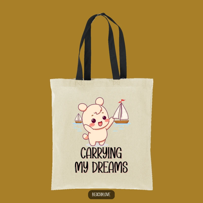 Funny Kawaii Sailboat Tote Bag - Carry Your Dreams & Essentials!