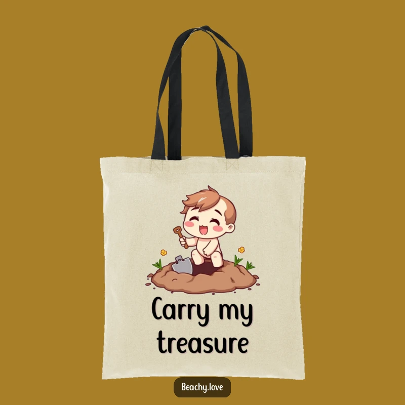 Funny Digging Excitement Tote Bag - Carry Your Tools with a Smile