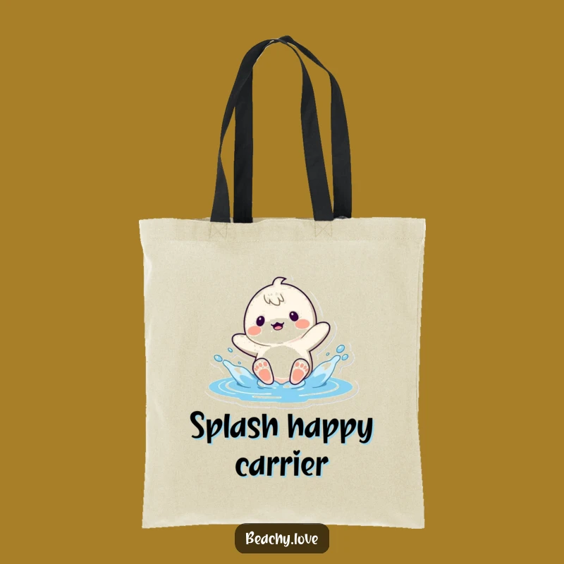 Funny Kawaii Splash Tote Bag - Carry Your Joy & Beach Gear!